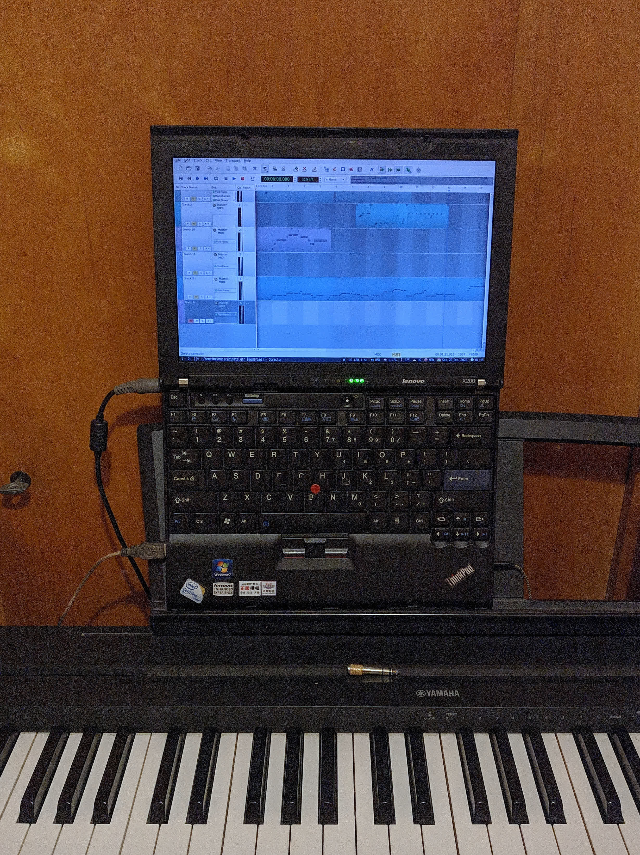 Recording midi on the
x200