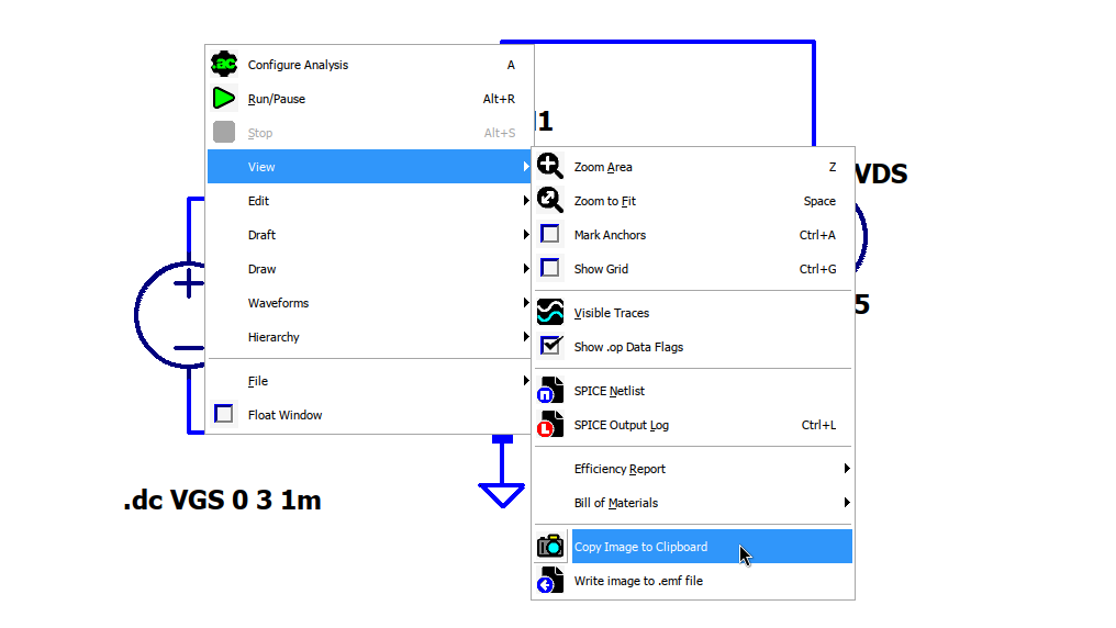 Copying the image to clipboard from LTSpice